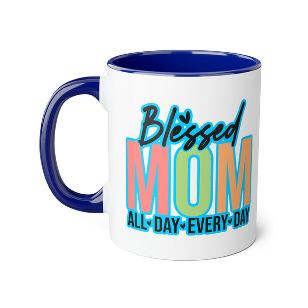 Blessed Mom Accent Mugs, 11oz