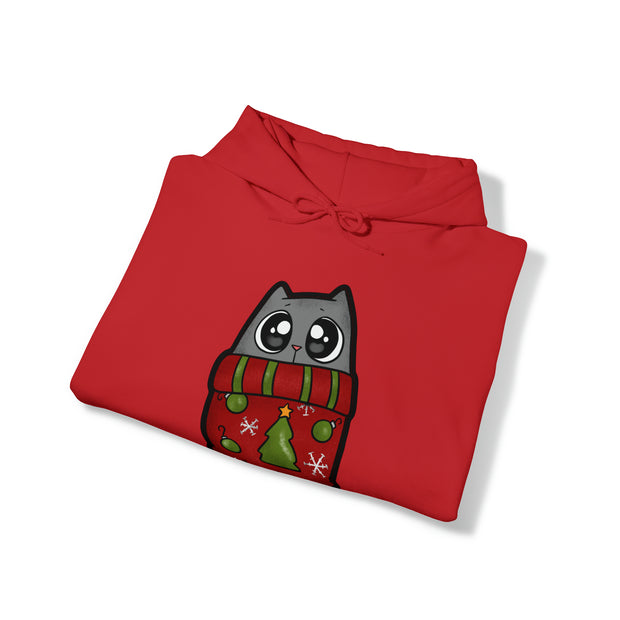 Christmas Cat Unisex Heavy Blend™ Hooded Sweatshirt