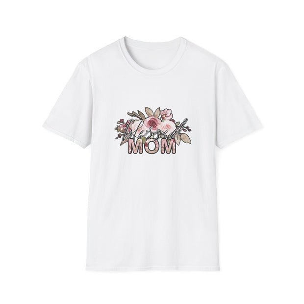 Mom Flowers Unisex Softstyle T-Shirt