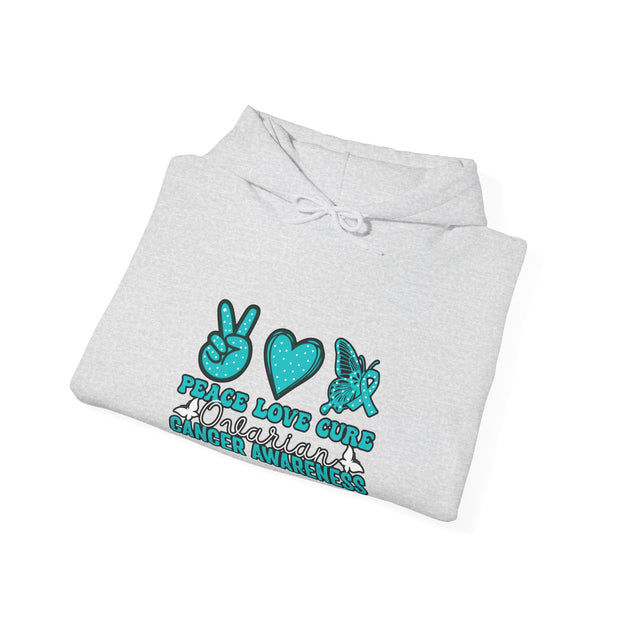 Peace Love Cure Unisex Heavy Blend™ Hooded Sweatshirt