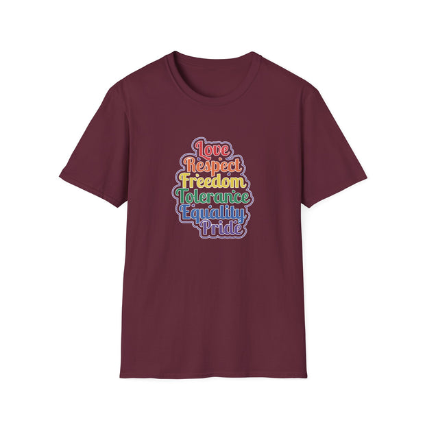 Love Respect Freedom Unisex Softstyle T-Shirt