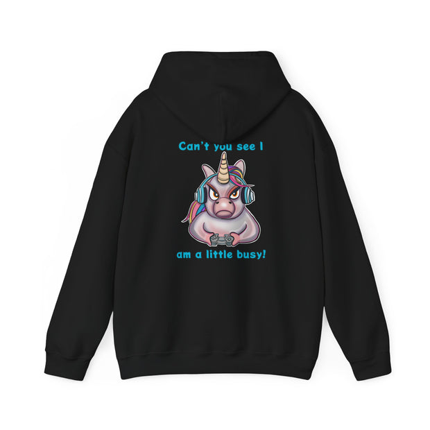 Busy Gaming Unicorn Unisex Heavy Blend™ Hooded Sweatshirt