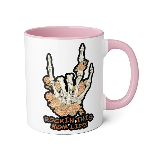 Rockin this Mom Life Accent Mugs, 11oz