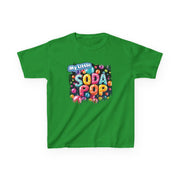 Kids Soda Pop Tee, Fun T-Shirt, Cute Apparel for Kids, Gift for Birthdays, Playdate Outfit, Colorful Kidswear