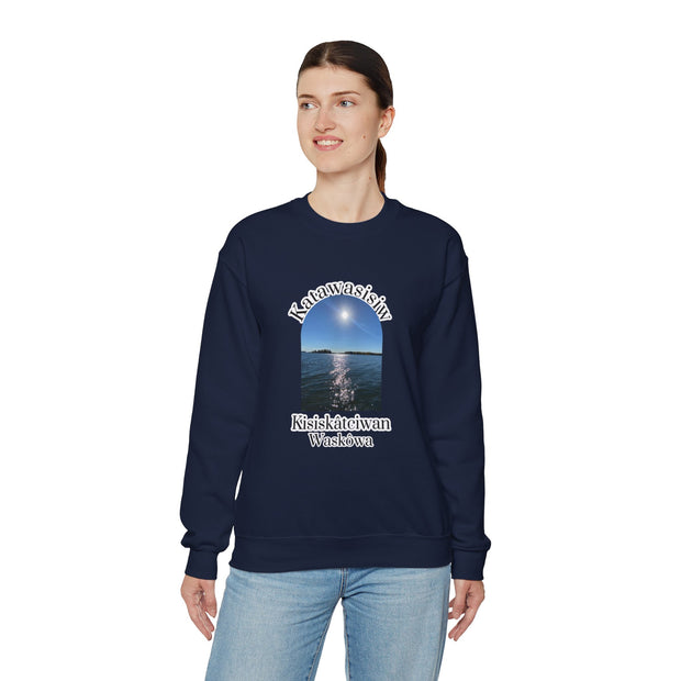Cree Saskatchewan Skies Unisex Heavy Blend™ Crewneck Sweatshirt