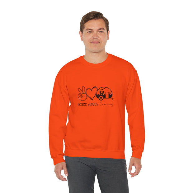 Peace Love Camping Unisex Heavy Blend™ Crewneck Sweatshirt