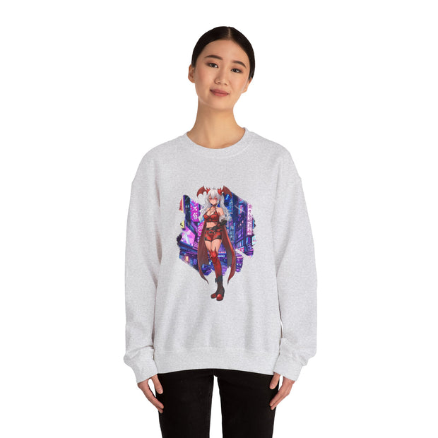 Anime Female Demon Unisex Heavy Blend™ Crewneck Sweatshirt