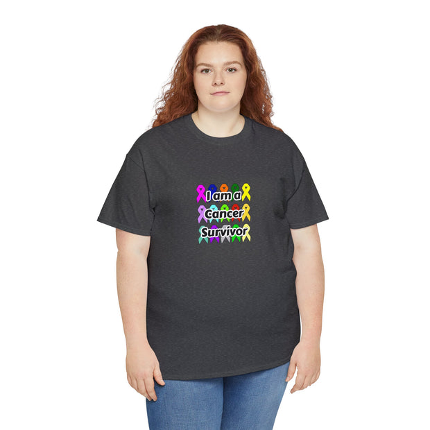 Cancer Survivor Unisex Heavy Cotton Tee
