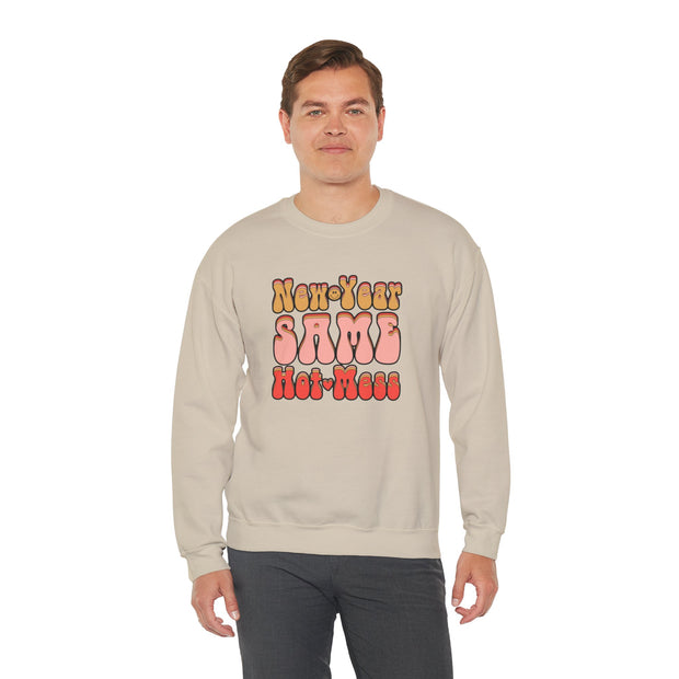 Same Hot Mess Unisex Heavy Blend™ Crewneck Sweatshirt