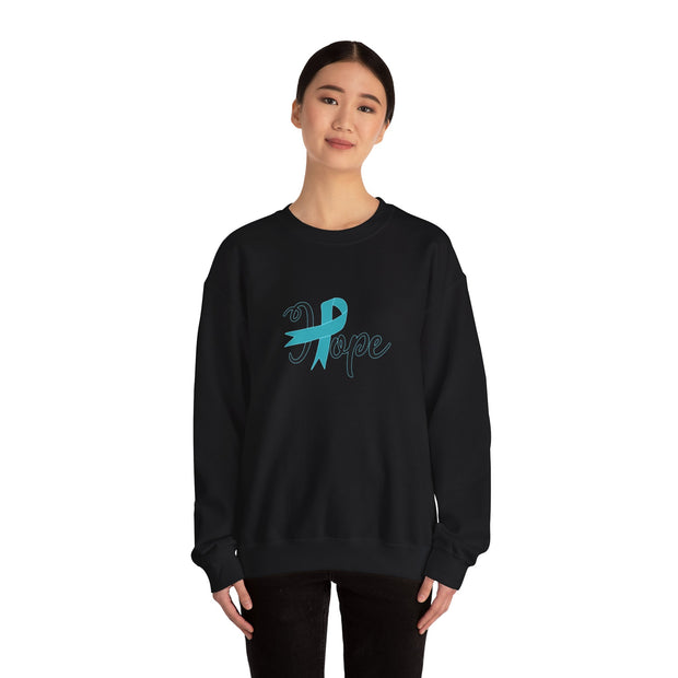 Ovarian Cancer Hope Unisex Heavy Blend™ Crewneck Sweatshirt