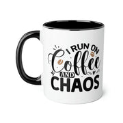 Coffee and Chaos Accent Mugs, 11oz