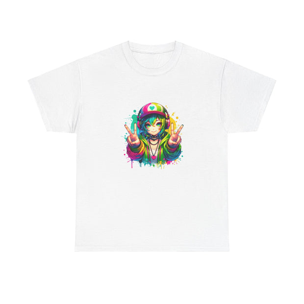 Graffiti Anime Girls Unisex Heavy Cotton Tee