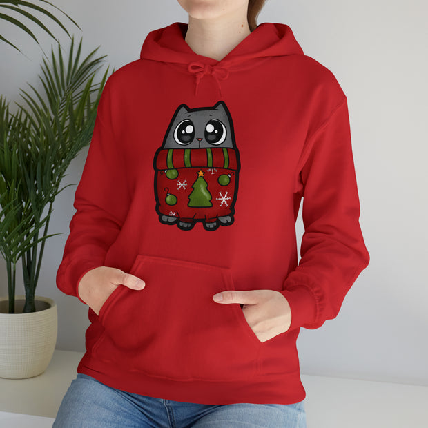 Christmas Cat Unisex Heavy Blend™ Hooded Sweatshirt