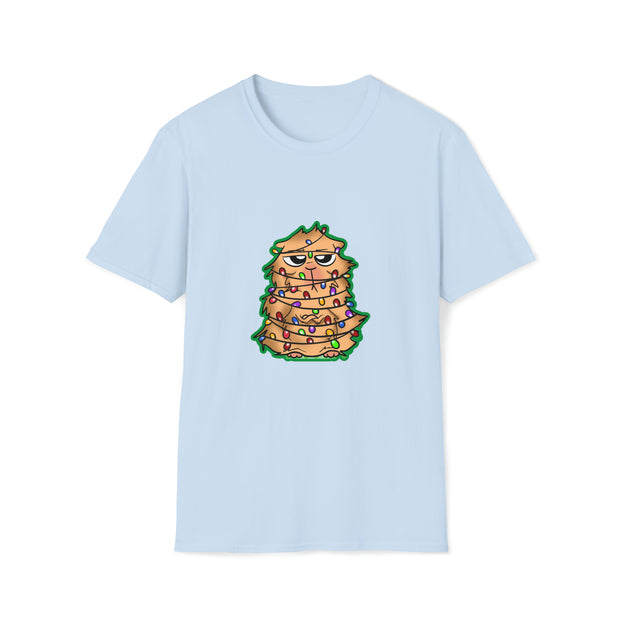 Christmas cat Unisex Softstyle T-Shirt