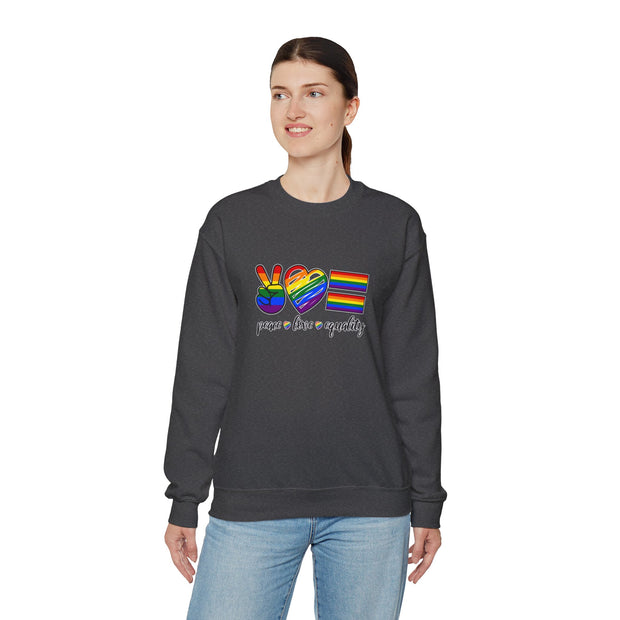 Peace Love Equality Unisex Heavy Blend™ Crewneck Sweatshirt