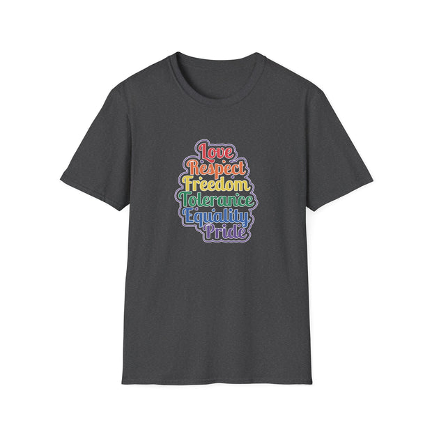 Love Respect Freedom Unisex Softstyle T-Shirt