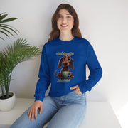 Funny Coffee Dog Unisex Heavy Blend™ Crewneck Sweatshirt