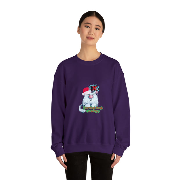 Christmas cat Unisex Heavy Blend™ Crewneck Sweatshirt