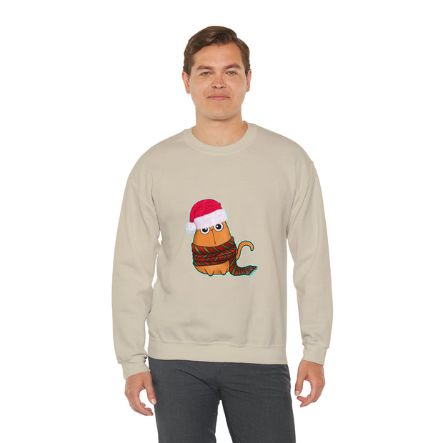 Christmas cat Unisex Heavy Blend™ Crewneck Sweatshirt