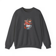 Tea Cup Flowers & Birds Unisex Heavy Blend™ Crewneck Sweatshirt