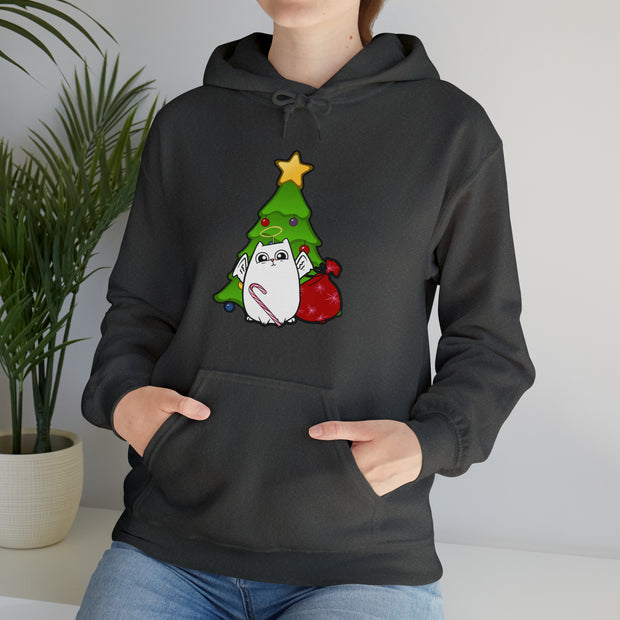 Christmas cat Unisex Heavy Blend™ Hooded Sweatshirt