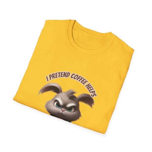 I Pretend that Coffee Helps Unisex Softstyle T-Shirt