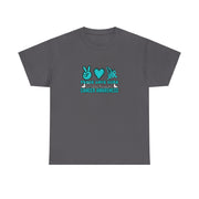 Peace Love Cure Unisex Heavy Cotton Tee