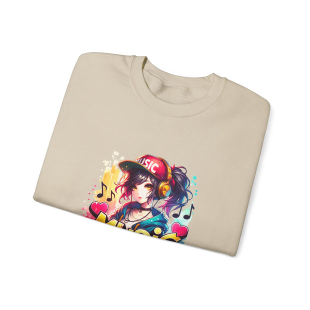 Graffiti Anime Girls Unisex Heavy Blend™ Crewneck Sweatshirt