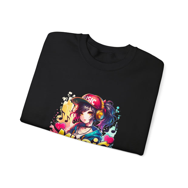 Graffiti Anime Girls Unisex Heavy Blend™ Crewneck Sweatshirt