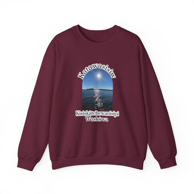 Cree Saskatchewan Skies Unisex Heavy Blend™ Crewneck Sweatshirt