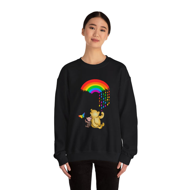 Winnie the Pooh Raining Pride Unisex Heavy Blend™ Crewneck Sweatshirt