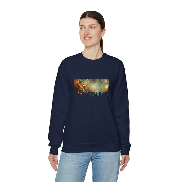 Golden Musical Notes Unisex Heavy Blend™ Crewneck Sweatshirt