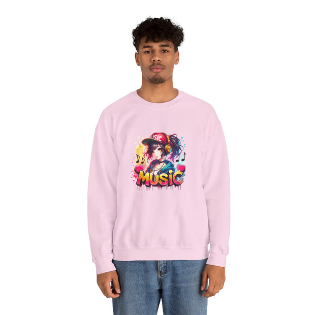 Graffiti Anime Girls Unisex Heavy Blend™ Crewneck Sweatshirt