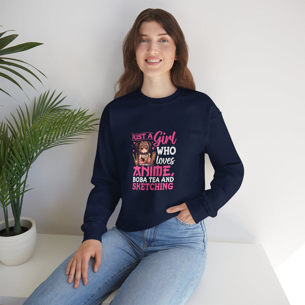Just a Girl Unisex Heavy Blend™ Crewneck Sweatshirt