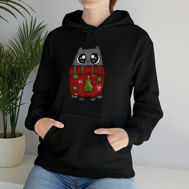 Christmas Cat Unisex Heavy Blend™ Hooded Sweatshirt