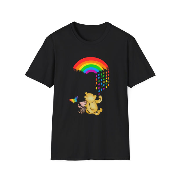 Winnie the Pooh Raining Pride Unisex Softstyle T-Shirt