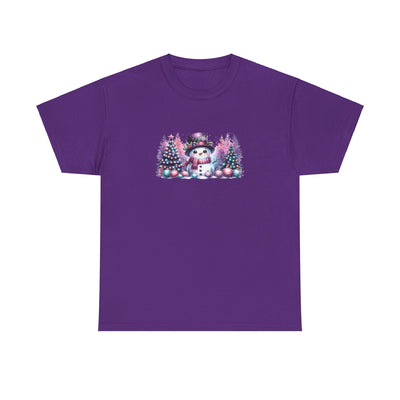 Pastel Snowman Unisex Heavy Cotton Tee