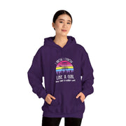 I Know I Throw Like A Girl Unisex Heavy Blend™ Hooded Sweatshirt