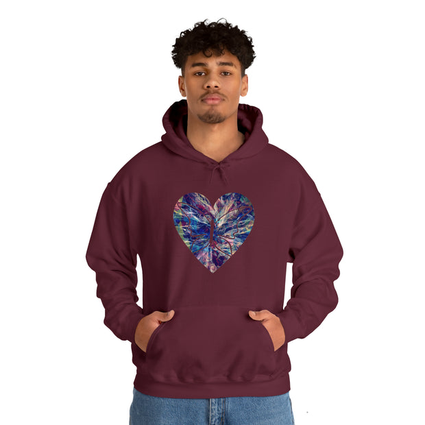 Heart Butterfly Unisex Heavy Blend™ Hooded Sweatshirt