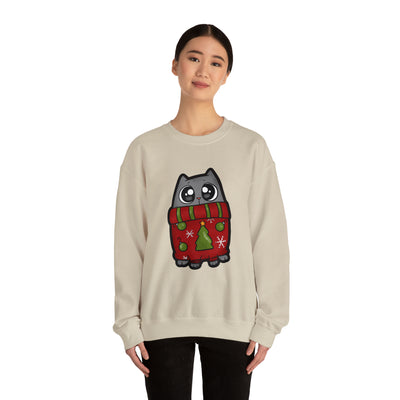 Christmas cat Unisex Heavy Blend™ Crewneck Sweatshirt