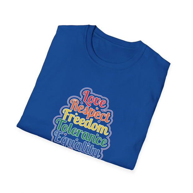 Love Respect Freedom Unisex Softstyle T-Shirt