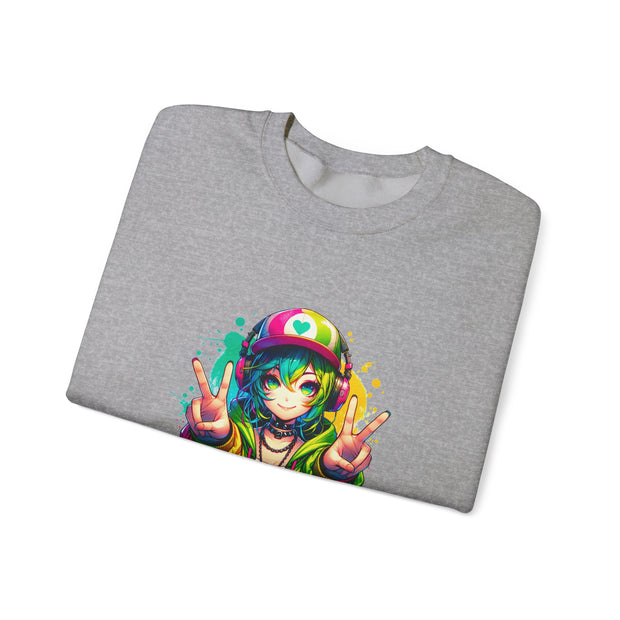 Graffiti Anime Girls Unisex Heavy Blend™ Crewneck Sweatshirt