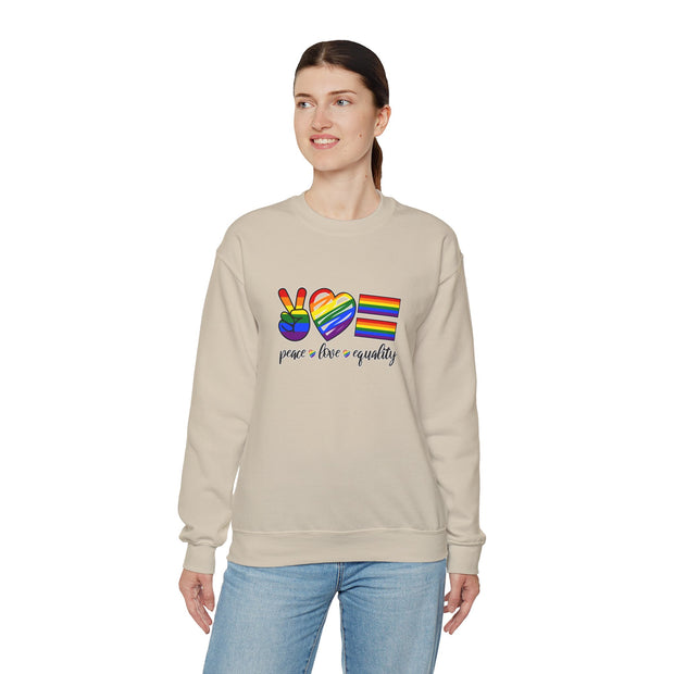 Peace Love Equality Unisex Heavy Blend™ Crewneck Sweatshirt