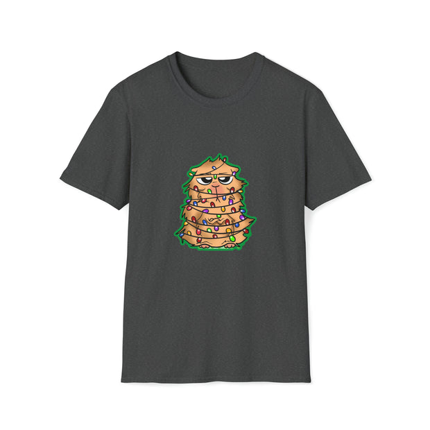 Christmas cat Unisex Softstyle T-Shirt