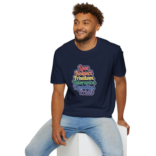 Love Respect Freedom Unisex Softstyle T-Shirt