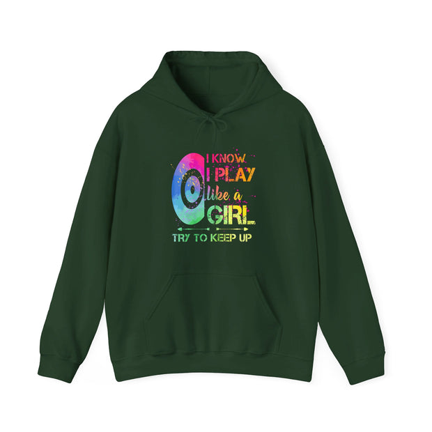 I Know I Play Like A Girl Unisex Heavy Blend™ Hooded Sweatshirt