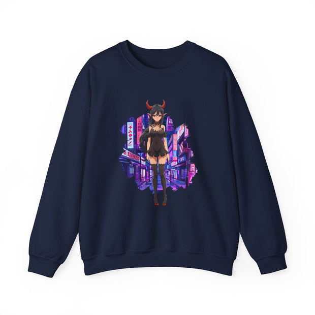 Anime Female Demon Unisex Heavy Blend™ Crewneck Sweatshirt