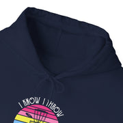 I Know I Throw Like A Girl Unisex Heavy Blend™ Hooded Sweatshirt