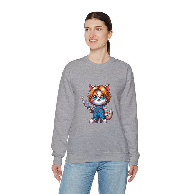 Horror Movie Cats Unisex Heavy Blend™ Crewneck Sweatshirt