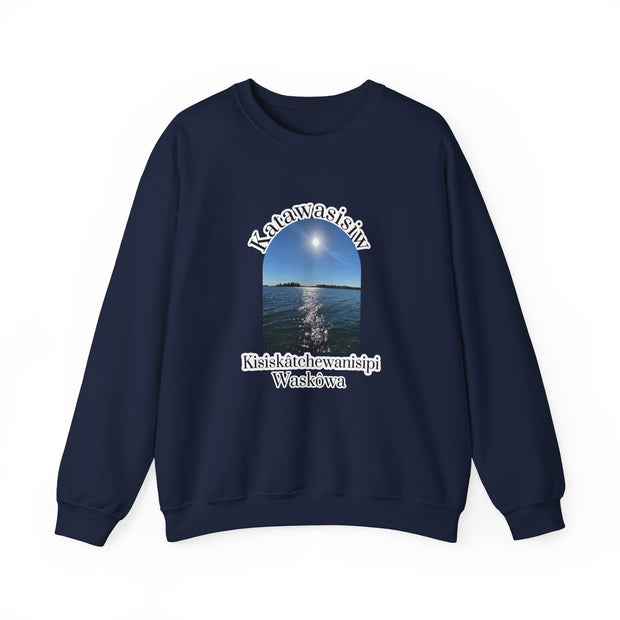 Cree Saskatchewan Skies Unisex Heavy Blend™ Crewneck Sweatshirt